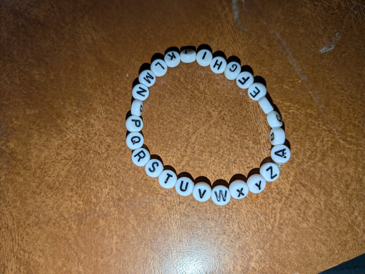 Alphabet Beads Stretch Bracelet