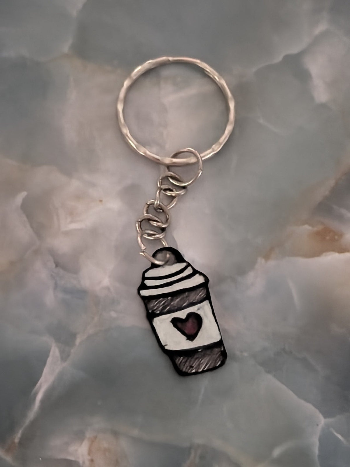 Coffee Cup Keychain | Shrink Plastic