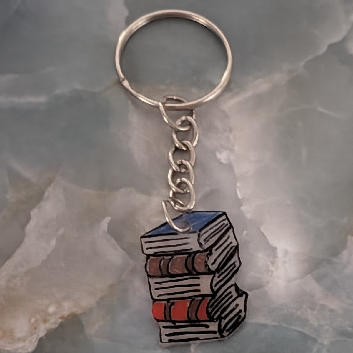 Bookstack Keychain | Shrink Plastic