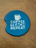 Coffee Teach Repeat Car Coasters