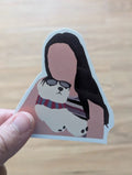 Belly Conklin Faceless Vinyl Sticker – Isabel Conklin Holding Jr Mint (Waterproof)